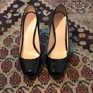 Prada patent leather peep toe heels. Size 9.5